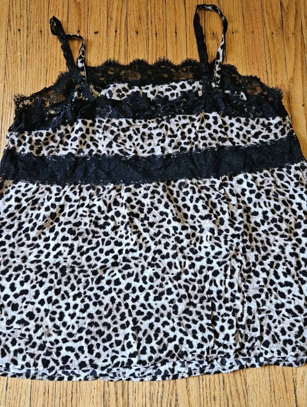 Torrid Leopard Print Lace Trim Babydoll Cami Top Size 0 Large